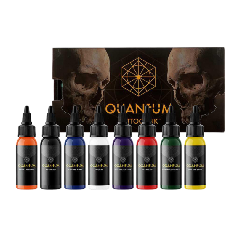 QUANTUM ORIGINALS Basic Tattoo Ink Set of 8 QUANTUM ORIGINALS Basic Tattoo Ink Set of 8